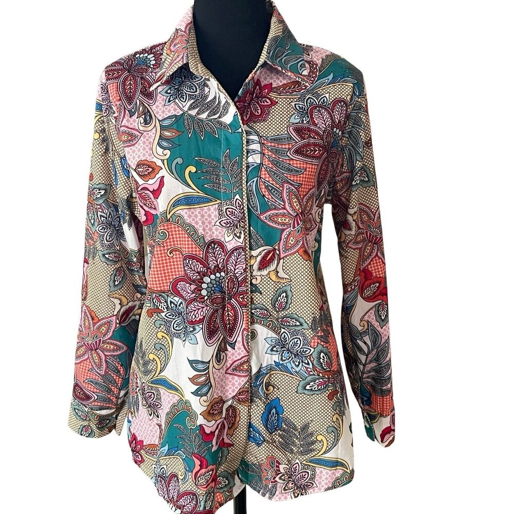 CherryBetty Paisley L/S Blouse/Top Small - Picture 2 of 12